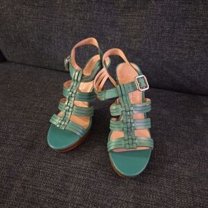 Franco Sarto Leather Sandal Heels